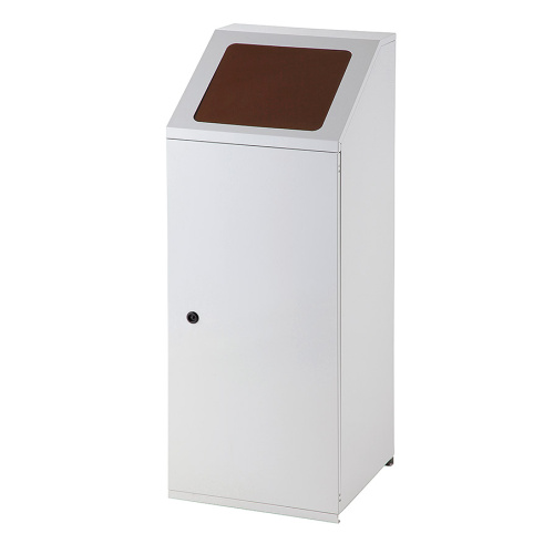 Cos de gunoi din metal pentru deseuri sortate, 100l - maro