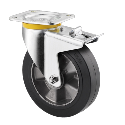 Roată pentru mașini - roată rotativă cu frână - 200 mm