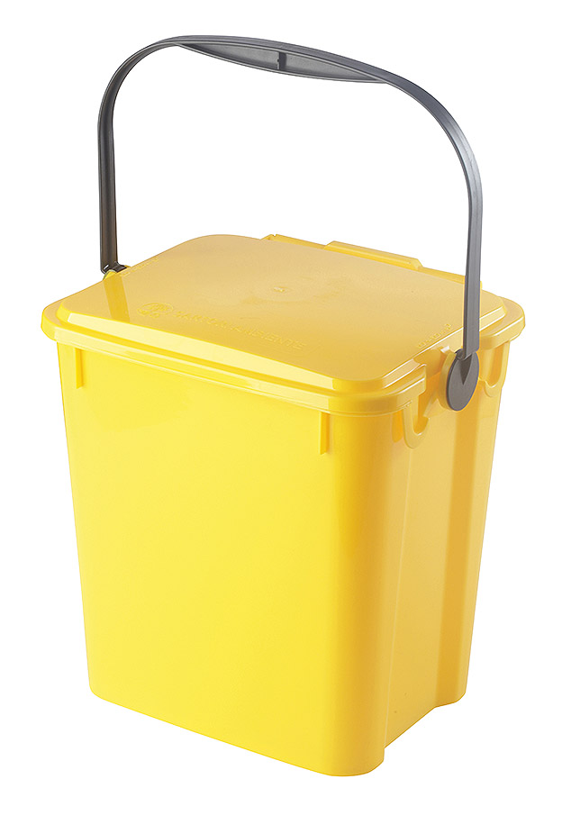 Coș de gunoi URBA - 10l - galben