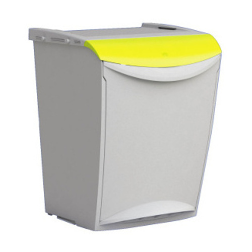 Cos de gunoi pentru colectare selectiva, 25l  - capac galben