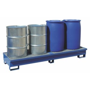 Tavă de retenție cu grătar pentru patru butoaie 220 l