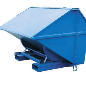 Container basculant cu capac actionare manuala