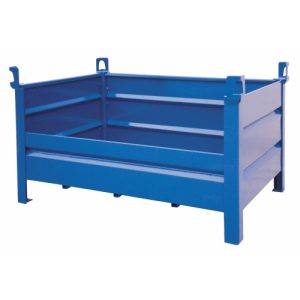 Box-palet metalic standard cu o latura mai joasa