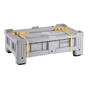 Cutie din plastic cu capac si curele certificata UN pentru baterii litiu