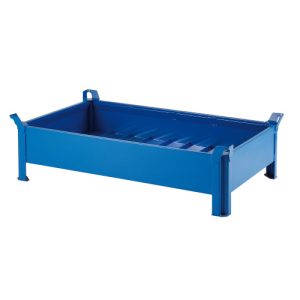 Box-palet metalic cu toate laturile coborate