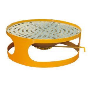 Capac pentru coș beton cu scrumieră - galben