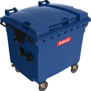 Container SULO pentru deseuri, 1.100 L, din HDPE, albastru, conform EN 840