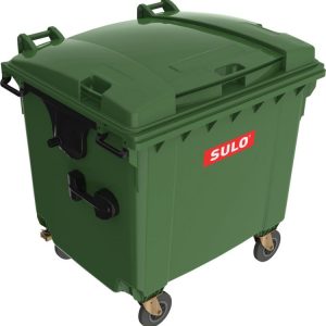 Container SULO pentru deseuri, 1.100 L, din HDPE, verde, conform EN 840