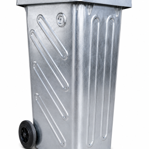 Pubelă metalică galvanizată 240L Green City - rezistentă, galvanizare la cald