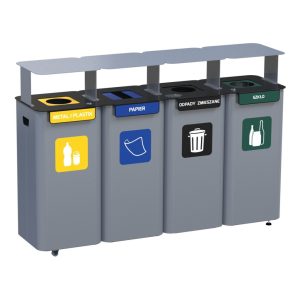 Coș modular cu copertine de protecție