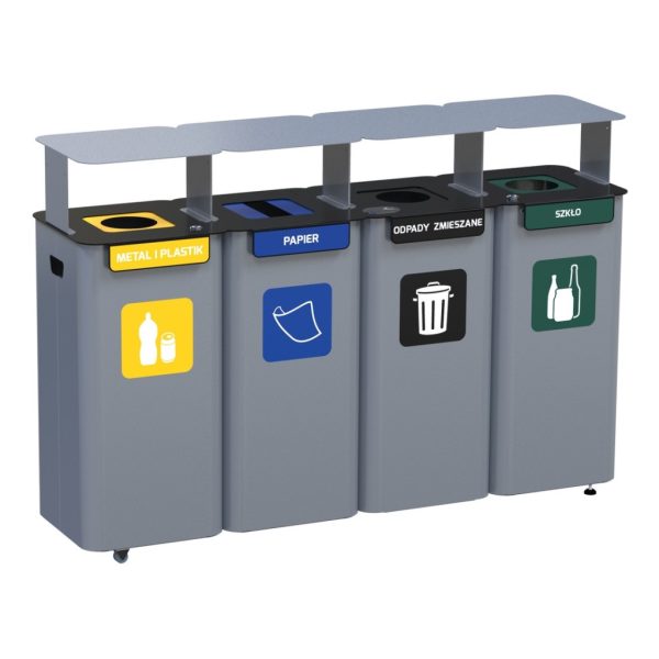 Coș modular cu copertine de protecție