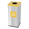 Coș pătrat colectare selectivă inox