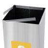 Coș pătrat colectare selectivă inox