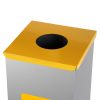 Coș pătrat colectare selectivă gri