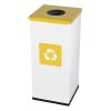 Coș pătrat colectare selectivă alb