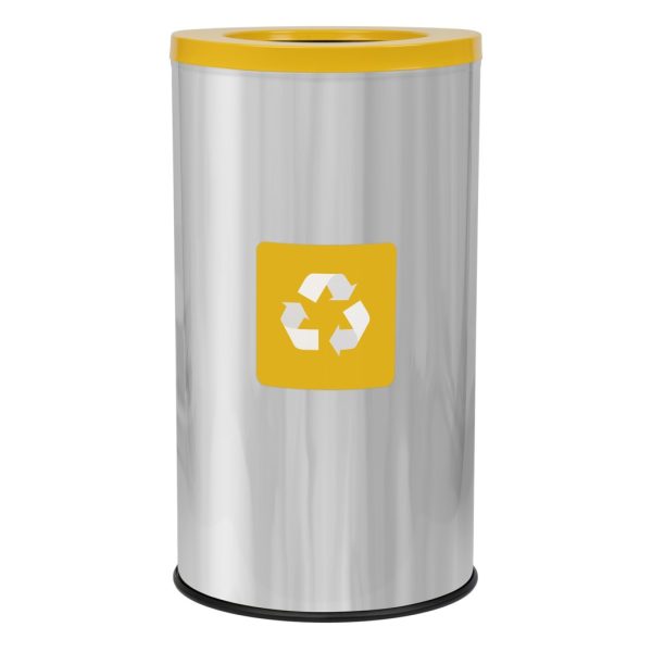 Coș rotund colectare selectivă inox